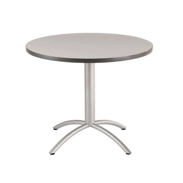 ICEBERG ENTERPRISES LLC ICE65621 Iceberg Cafeworks Cafe Table, Round, 42inH x 36inW, Gray/Silver