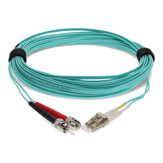 ADD-ON COMPUTER PERIPHERALS, INC. AddOn ADD-ST-LC-9M5OM4  9m LC to ST OM4 Aqua Patch Cable - Patch cable - LC/UPC multi-mode (M) to ST/UPC multi-mode (M) - 9 m - fiber optic - duplex - 50 / 125 micron - OM4 - halogen-free - aqua