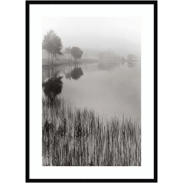 UNIEK INC. A42705533715 Amanti Art Lakeside Mist by Monte Nagler Wood Framed Wall Art Print, 30inW x 41inH, Black