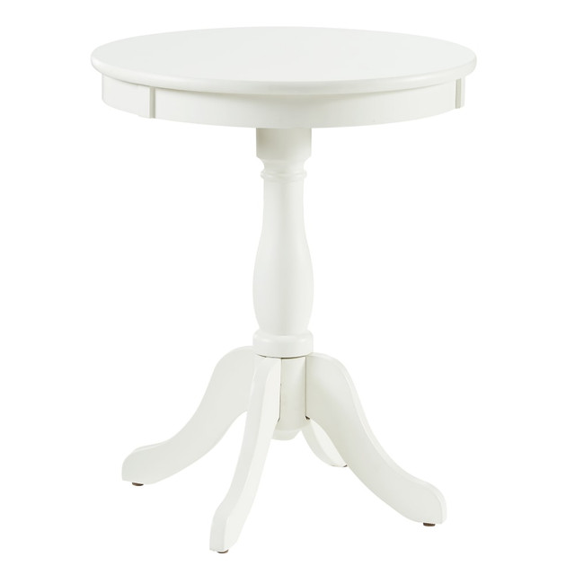 L. POWELL ACQUISITION CORP. Powell ODP2374  Joris Round Side Table, 22inH x 18in, White