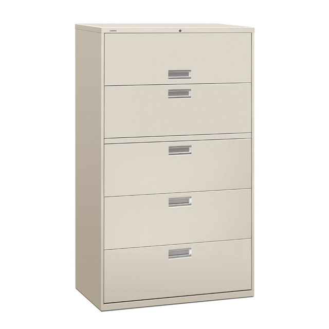 HNI CORPORATION 695L-Q HON Brigade 600 42inW x 19-1/4inD Lateral 5-Drawer File Cabinet, Light Gray