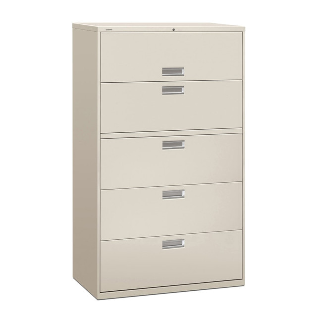 HNI CORPORATION HON 695L-Q  Brigade 600 42inW x 19-1/4inD Lateral 5-Drawer File Cabinet, Light Gray