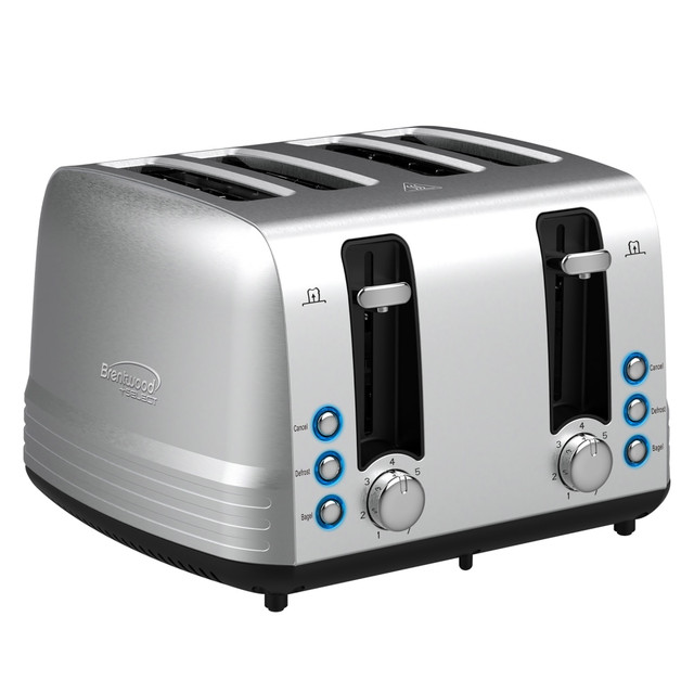 BRENTWOOD APPLIANCES, INC. TS-447S Brentwood Select Extra-Wide 4-Slot Stainless-Steel Toaster, Silver BRENTWOOD APPLIANCES, INC. TS-447S Brentwood Select Extra-Wide 4-Slot Stainless-Steel Toaster, Silver