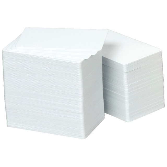 ZEBRA TECHNOLOGIES VTI, INC. 104524-101 Zebra Premier Plus PVC Cards, 2.12in x 3.38in, White, Pack Of 100