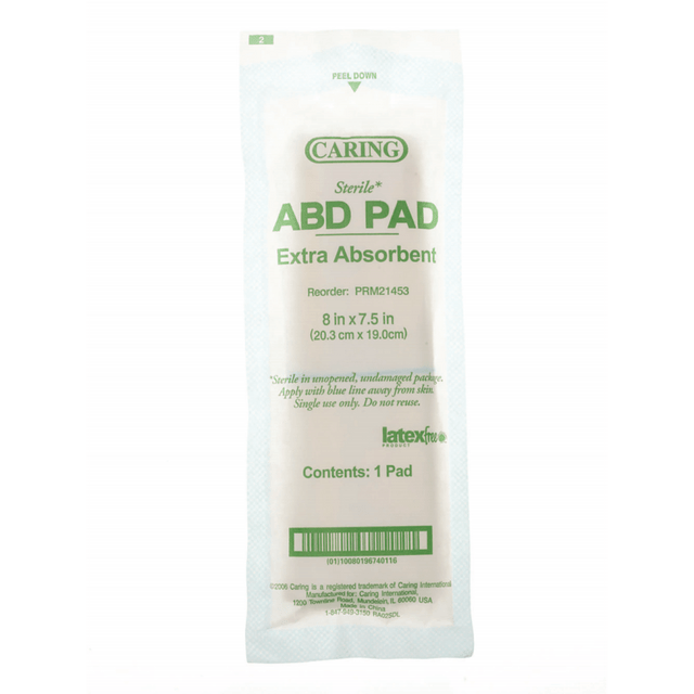 MEDLINE INDUSTRIES, INC. PRM21453 Caring Non-Sterile Abdominal Pads, 8in x 7 1/2in, Case Of 240