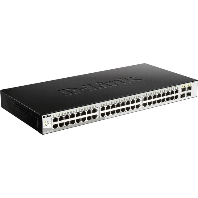 D-LINK SYSTEMS USA, INC. D-Link DGS-1210-52/ME  Metro DGS-1210-52/ME Ethernet Switch - 48 Ports - Manageable - Gigabit Ethernet - 2 Layer Supported - Modular - 4 SFP Slots - Twisted Pair, Optical Fiber - 1U High - Rack-mountable