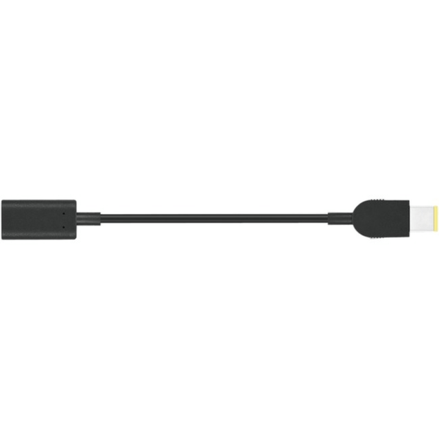 LENOVO, INC. Lenovo 4X90U45346  USB-C to Slim-tip Cable Adapter - For USB Device - Black