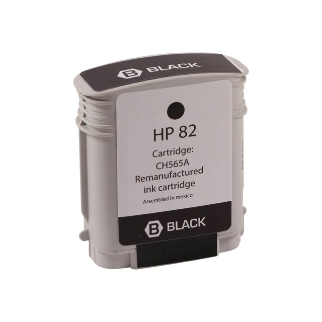 Compatible HP models: DesignJet:  111,  510 24 In.,  510 42 In..  .  Produce high-quality prints in your office environment with the Clover Imaging Group CH565A Remanufactured High-Yield Ink Cartridge Replacement For HP 82 Black. Its high-yield design helps to reduce time spent replacing cartridges.  Yields vivid results.  Compatible with select printer models.  Helps Avoid Waste - Designed for extended use, helping reduce or eliminate material use and potentially save money.  Remanufactured - made from quality recovered cartridges, helping you save resources, reduce waste and potentially save money.  Recycling solution - designed to encourage recycling, helping you divert materials from landfill.  Contains Recycled Content - See Specs for Details.