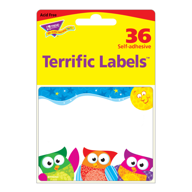 TREND ENTERPRISES INC Trend T68117OD  Terrific Labels, 2-1/2in x 3in, Owl-Stars!, Pack Of 36