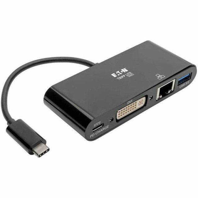 TRIPP LITE U444-06N-DGUB-C USB C to DVI Multiport Adapter Converter Docking Station Thunderbolt 3 Compatible USB Type C to DVI, USB-C, USB Type-C - for Notebook/Tablet PC/Desktop PC/Smartphone TRIPP LITE U444-06N-DGUB-C USB C to DVI Multiport Adapter Converter Docking Station Thunderbolt 3 Compatible USB Type C to DVI, USB-C, USB Type-C - for Notebook/Tablet PC/Desktop PC/Smartphone