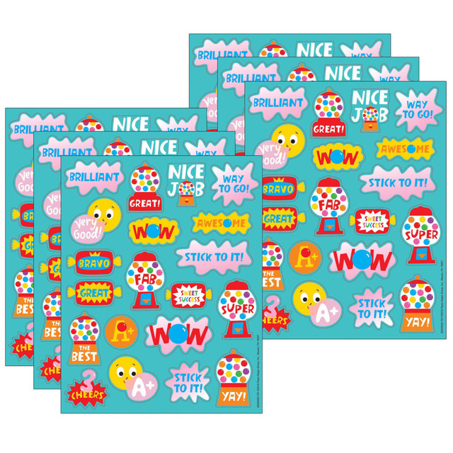 EDUCATORS RESOURCE EU-650935-6 Eureka Scented Stickers, Bubblegum, 80 Stickers Per Pack, Set Of 6 Packs EDUCATORS RESOURCE EU-650935-6 Eureka Scented Stickers, Bubblegum, 80 Stickers Per Pack, Set Of 6 Packs