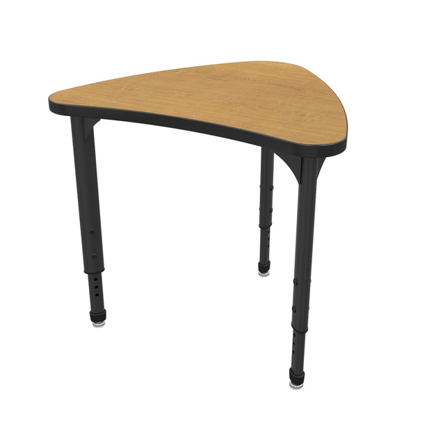 MARCO GROUP, INC. 38-2292-49-BLK Marco Group Apex Series Adjustable Chevron 30inW Student Desk Student Desk, Solar Oak/Black