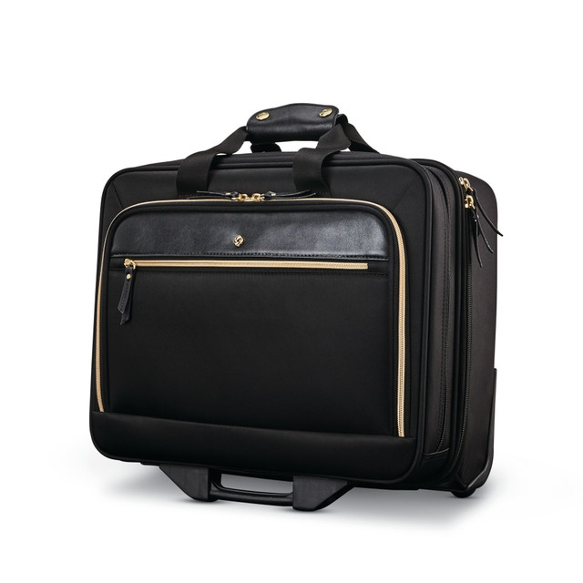 SAMSONITE LLC 128166-1041 Samsonite Mobile Solution Upright Wheeled Office Case With 15.6in Laptop Pocket, Black