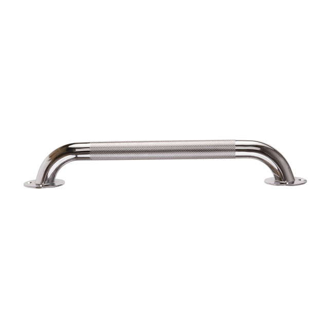MABIS HEALTHCARE, INC. 521-1530-0616 DMI Textured Steel Bath And Shower Grab Bar, 16inH x 2inW x 3inD, Silver