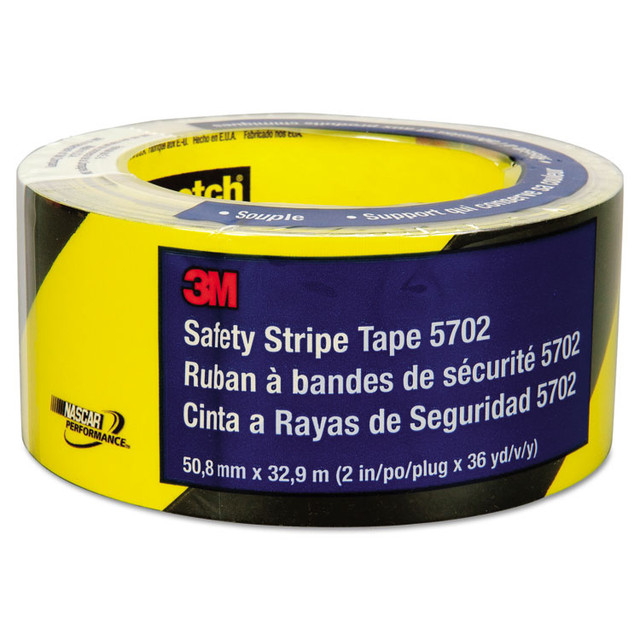 3M/COMMERCIAL TAPE DIV. 5702-2 Safety Stripe Tape, 2" x 108 ft, Black/Yellow