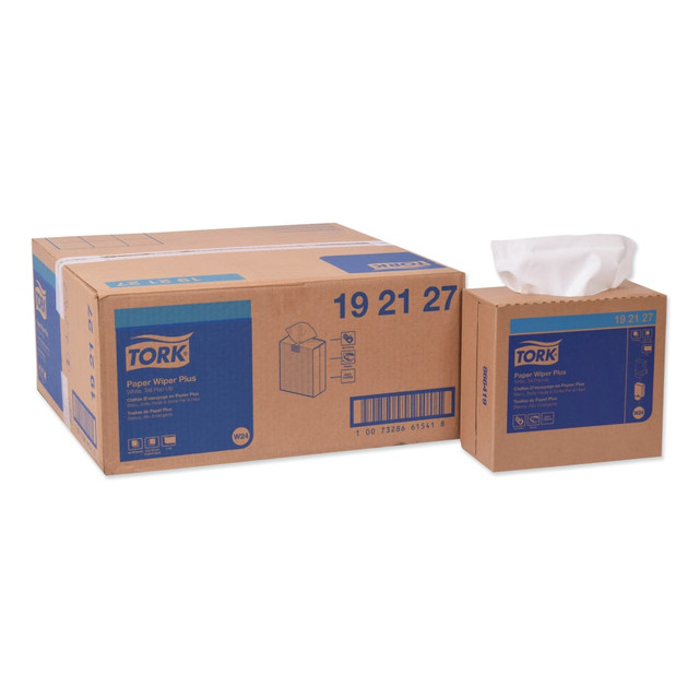 ESSITY PROFESSIONAL HYGIENE NORTH AMERICA LLC 192127 Tork Multipurpose Paper Wipers, 9-1/4in x 16-1/4in, White, 100 Sheets Per Box, Carton Of 8 Boxes