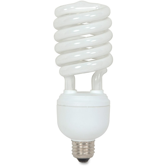 SATTLELIGHT PRODUCTS INC. S7335CT Satco 40-watt T4 Spiral CFL Bulb - 40 W - 150 W Incandescent Equivalent Wattage - 120 V AC - 2600 lm - Spiral - T4 Size - Cool White Light Color - E26 Base - 10000 Hour - 6920.3 deg.F (3826.8 deg.C) Color Temperature