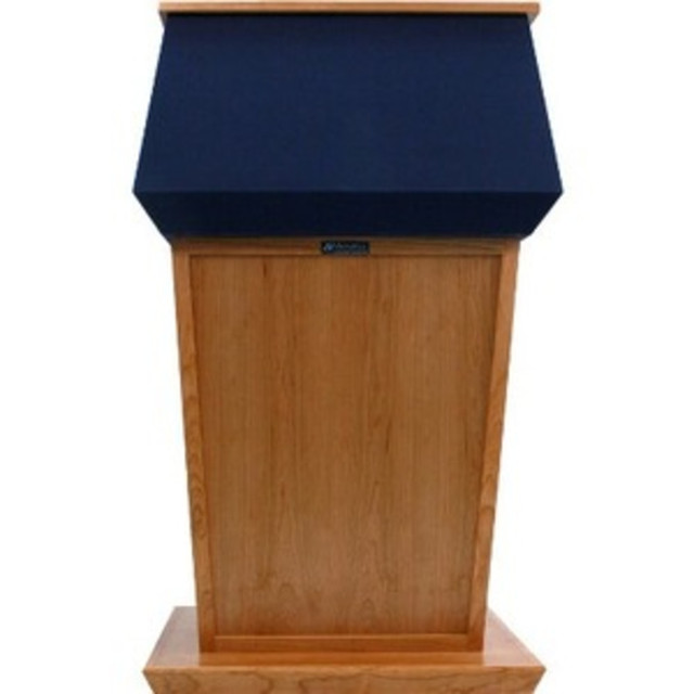 AMPLIVOX SOUND SYSTEMS LLC AmpliVox SN3040-MH  SN3040 - Patriot Lectern - Skirted Base - 51in Height x 31in Width x 23in Depth - Clear Lacquer, Mahogany - Hardwood Veneer, Solid Hardwood