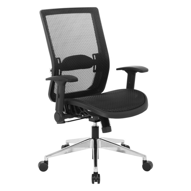 OFFICE STAR PRODUCTS 867A-11P91F2 Office Star Space Seating 867A Series Ergonomic Matrix Mesh Mid-Back Chair, Black