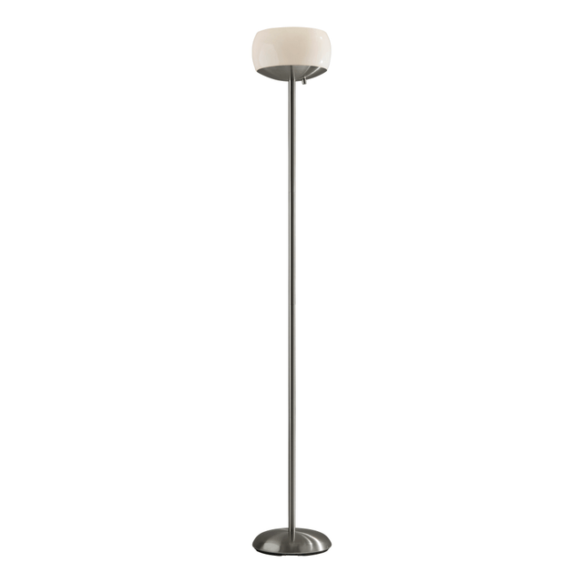 ADESSO INC Adesso 5003-22  Jessica 2-Light Torchiere, 71inH, White Opal Shade/Brushed Steel Base