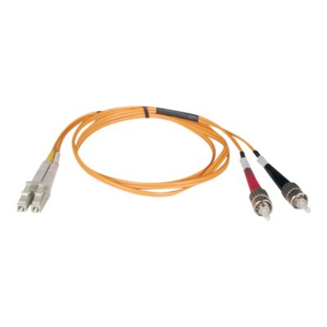 TRIPP LITE N318-01M Eaton Tripp Lite Series Duplex Multimode 62.5/125 Fiber Patch Cable (LC/ST), 1M (3 ft.) - Patch cable - ST multi-mode (M) to LC multi-mode (M) - 1 m - fiber optic - duplex - 62.5 / 125 micron