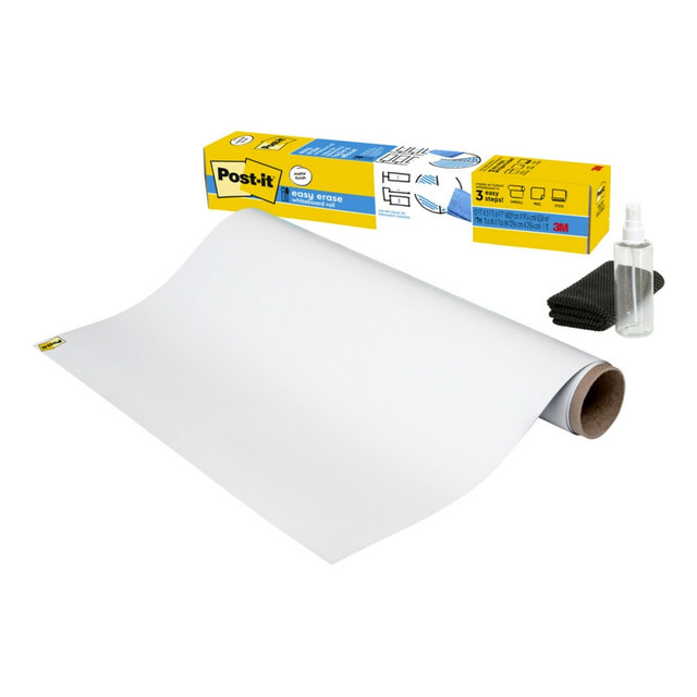 3M FWS3X2 Post-it Easy Erase Permanent Marker Whiteboard Surface, 3 ft x 2 ft, Permanent Marker Wipes Away with Water