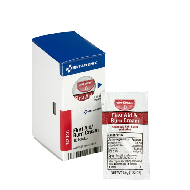 FIRST AID ONLY, INC. FAE7011 First Aid Burn Cream, 10 Packets/Box