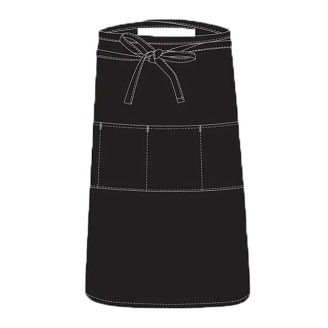 CHEF WORKS, INC. Chef Works REVF24BLK0  Reversible 3-Pocket Apron, One Size, Black