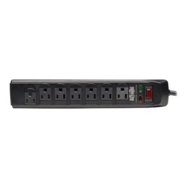 TRIPP LITE TLP706TELC  Surge Protector Power Strip 120V 7 Outlet RJ11 6ft Cord 1440 Joule - Surge protector - 15 A - AC 120 V - 1.8 kW - output connectors: 7 - black - for P/N: CLAMPUSBLK, CLAMPUSW