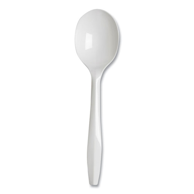 GEORGIA PACIFIC Dixie® PSM21 Plastic Cutlery, Mediumweight Soup Spoon, White, 1,000/Carton