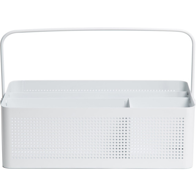 UBRANDS, LLC 5720U01-06 U Brands Modern Perforated Metal Desk Caddy, 3-15/16inH x 12-5/16inW x 6-15/16inD, White UBRANDS, LLC 5720U01-06 U Brands Modern Perforated Metal Desk Caddy, 3-15/16inH x 12-5/16inW x 6-15/16inD, White