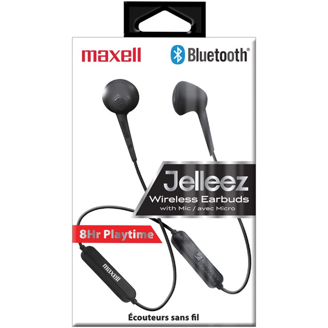 MAXELL CORPORATION OF AMERICA 198018 Maxell Jelleez Earset - Wireless - Bluetooth - Earbud - Black MAXELL CORPORATION OF AMERICA 198018 Maxell Jelleez Earset - Wireless - Bluetooth - Earbud - Black