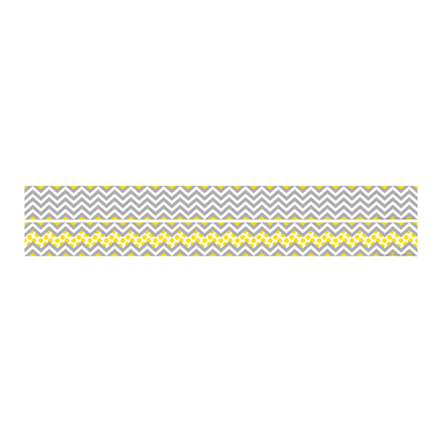 BARKER CREEK PUBLISHING, INC. LL985 Barker Creek Double-Sided Straight-Edge Border Strips, 3in x 35in, Chevron, Pack Of 12