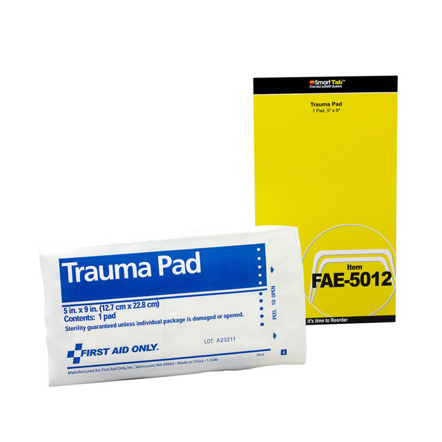 FIRST AID ONLY, INC. FAE5012 First Aid Only Trauma Pad, 5in x 9in FIRST AID ONLY, INC. FAE5012 First Aid Only Trauma Pad, 5in x 9in