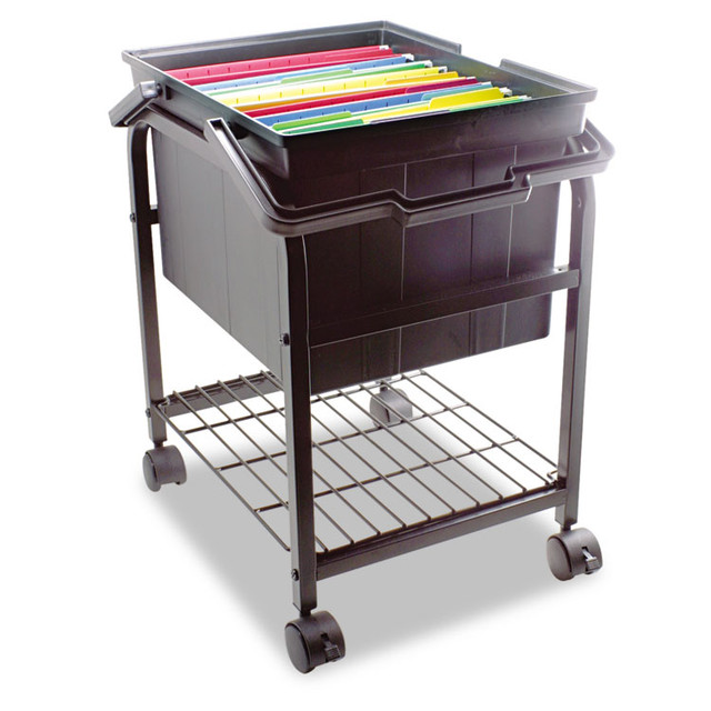 ADVANTUS CORPORATION FS-2BHD Heavy-Duty File Shuttle, Metal, 1 Shelf, 17.13" x 14.25" x 20", Black