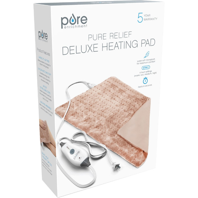 BEAR DOWN CONSULTING PEHPVAL-M Pure Enrichment PureRelief Deluxe Heating Pad, 11-1/2in x 23-1/2in, Mauve BEAR DOWN CONSULTING PEHPVAL-M Pure Enrichment PureRelief Deluxe Heating Pad, 11-1/2in x 23-1/2in, Mauve