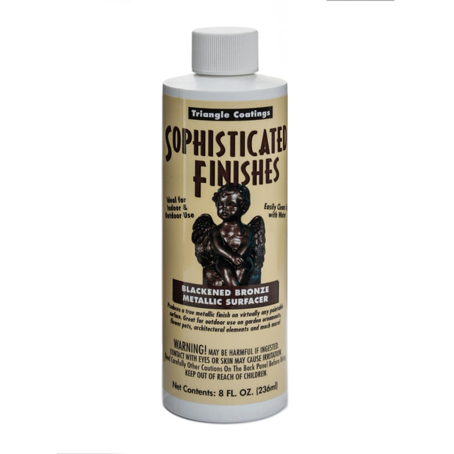TRIANGLE COATINGS, INC. BKZ6 Triangle Coatings Sophisticated Finishes Metallic Surfacers, 8 Oz, Blackened Bronze TRIANGLE COATINGS, INC. BKZ6 Triangle Coatings Sophisticated Finishes Metallic Surfacers, 8 Oz, Blackened Bronze
