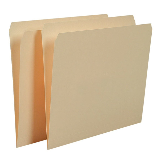 NATIONAL INDUSTRIES FOR THE BLIND 2910098 SKILCRAFT File Folders, Straight Cut, Letter Size, 30% Recycled, Manila, Pack of 100