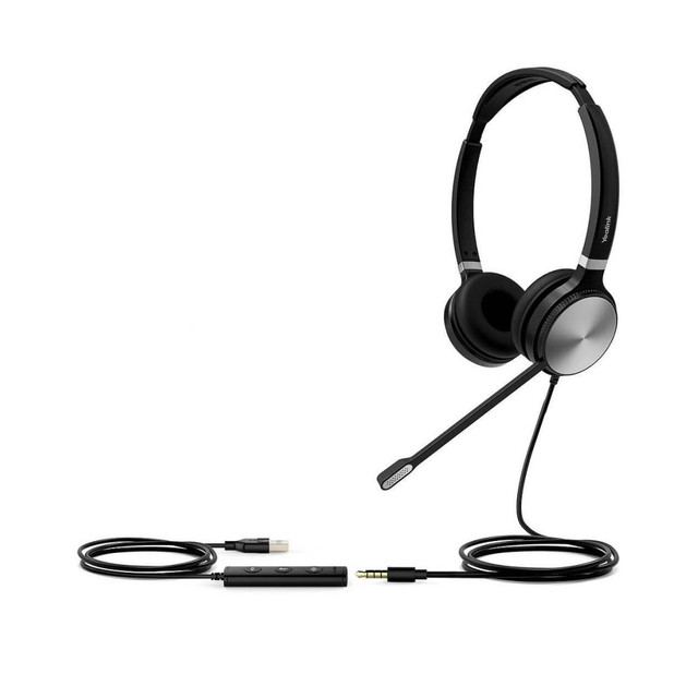 HUCKLEBERRY INTERNATIONAL, INC Yealink YEA-UH36-DUAL-USBC  Dual USB Wired Headset, Black, YEA-UH36-DUAL USBC