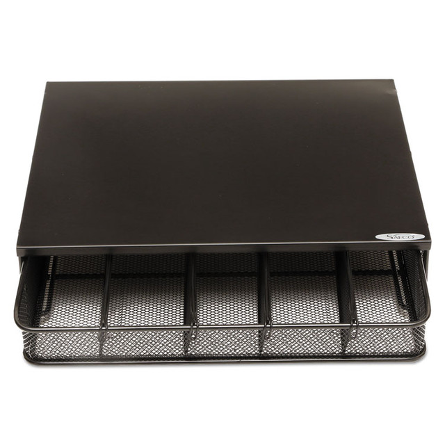 SAFCO PRODUCTS 3274BL One Drawer Hospitality Organizer, 5 Compartments, 12.5 x 11.25 x 3.25, Black