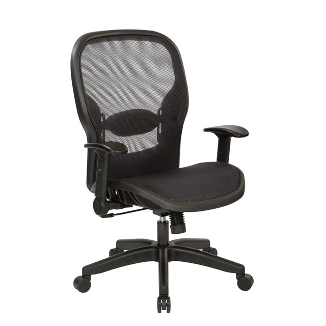 OFFICE STAR PRODUCTS Office Star 23-77N1F2  Space Seating 23 Series Air Grid Mid-Back Managers Chair, Black