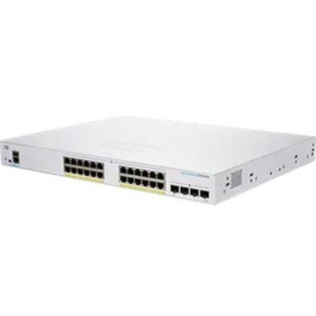 CISCO CBS250-24FP-4X-NA  250 CBS250-24FP-4X Ethernet Switch - 24 Ports - Manageable - Gigabit Ethernet, 10 Gigabit Ethernet - 1000Base-T, 10GBase-X - 2 Layer Supported - Modular - 451.80 W Power Consumption - 370 W PoE Budget - Optical Fiber, Twisted