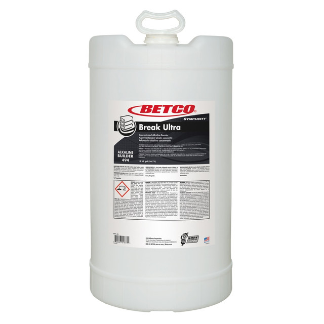 BETCO CORPORATION 4947700 Betco Symplicity Break Ultra Alkaline Booster, 15 Gallon Bottle, Clear BETCO CORPORATION 4947700 Betco Symplicity Break Ultra Alkaline Booster, 15 Gallon Bottle, Clear