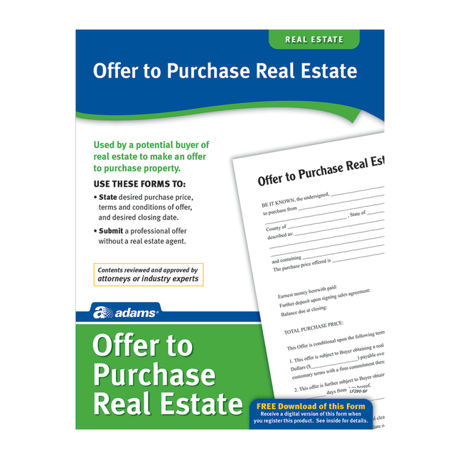 TOPS BUSINESS FORMS LF290 Adams Offer To Purchase Real Estate TOPS BUSINESS FORMS LF290 Adams Offer To Purchase Real Estate