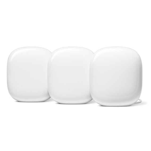 GOOGLE LLC GA03690-US Google Nest Wi-Fi Pro 1-Port 5.4 Gigabit Routers, GA03690-US, Snow, Pack Of 3 Routers