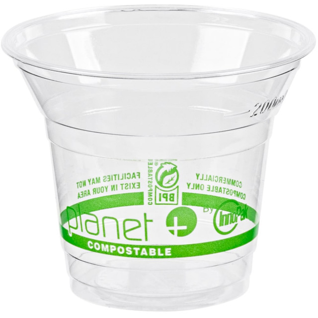 ASEAN CORPORATION PLA-9 Planet+ Compostable Cold Cups, 9 Oz, Clear, Pack Of 1,000 Cups