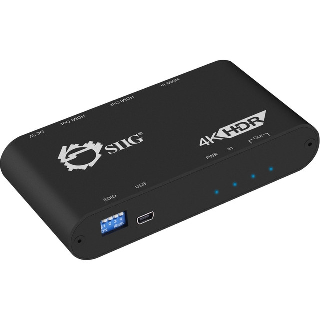 SIIG, INC. CE-H22X11-S1 SIIG 1x2 HDMI 2.0 Splitter / Distribution Amplifier With Auto Video Scaling SIIG, INC. CE-H22X11-S1 SIIG 1x2 HDMI 2.0 Splitter / Distribution Amplifier With Auto Video Scaling