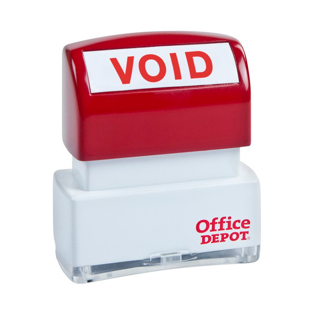 OFFICE DEPOT 035554 Brand Pre-Inked Message Stamp, "Void", Red OFFICE DEPOT 035554 Brand Pre-Inked Message Stamp, "Void", Red