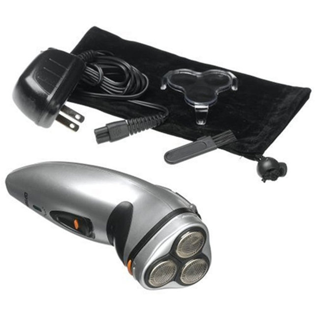OPTIMUS ENTERPRISE, INC. 99590005M Optimus 3-Head Rotary Rechargeable Shaver, Silver