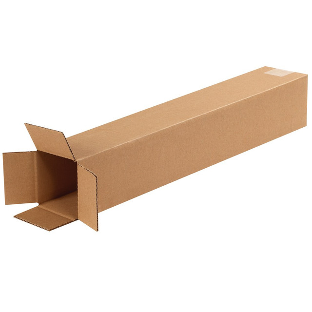 B O X MANAGEMENT, INC. 4424 Partners Brand Tall Corrugated Boxes, 4in x 4in x 24in, Kraft, Pack Of 25 B O X MANAGEMENT, INC. 4424 Partners Brand Tall Corrugated Boxes, 4in x 4in x 24in, Kraft, Pack Of 25